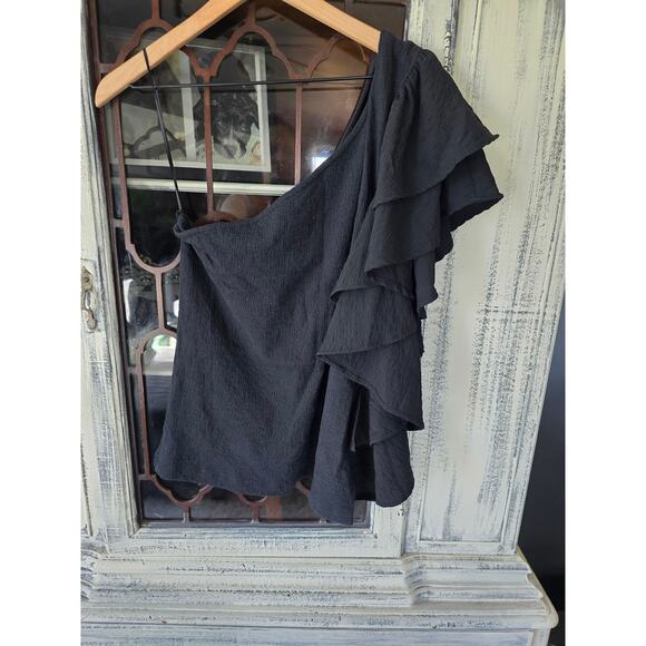 Anthropologie Ruffled One-Shoulder Top - New XL - Picture 6 of 6